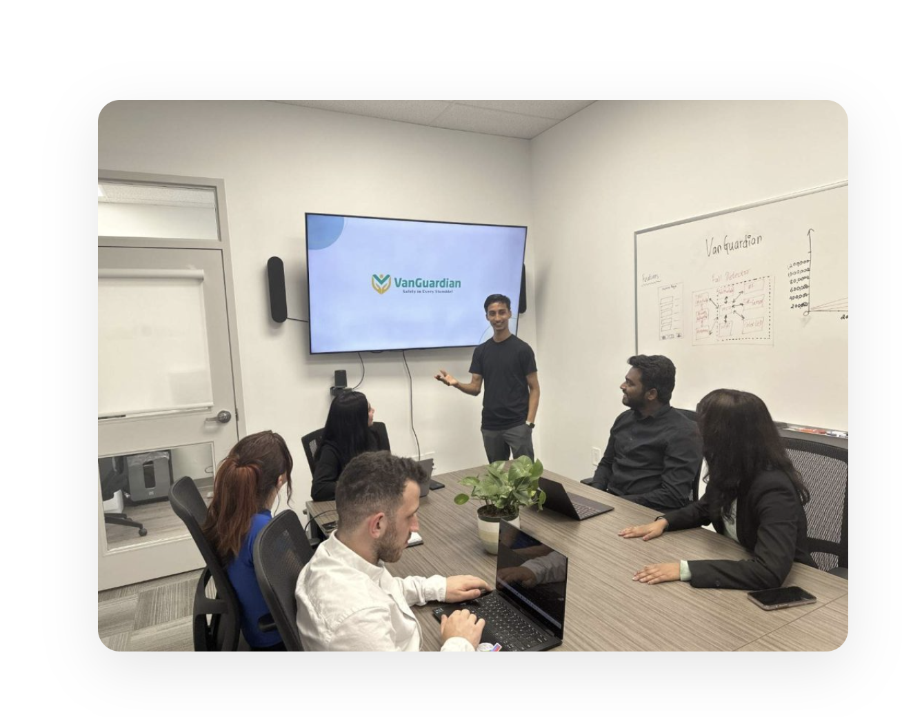 The Alpha Nova team collaborating at our Greater Sudbury office