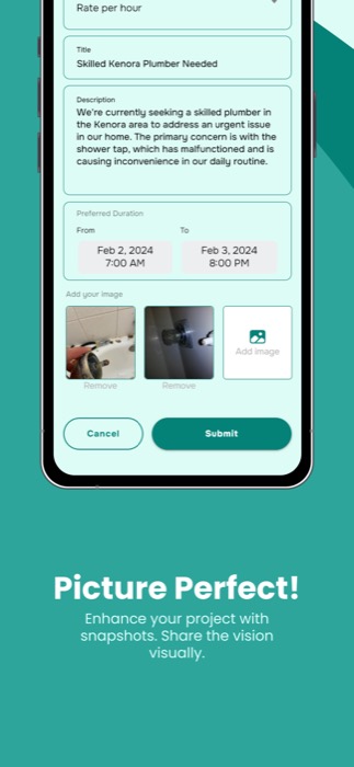 Woblu - add photos to your project
