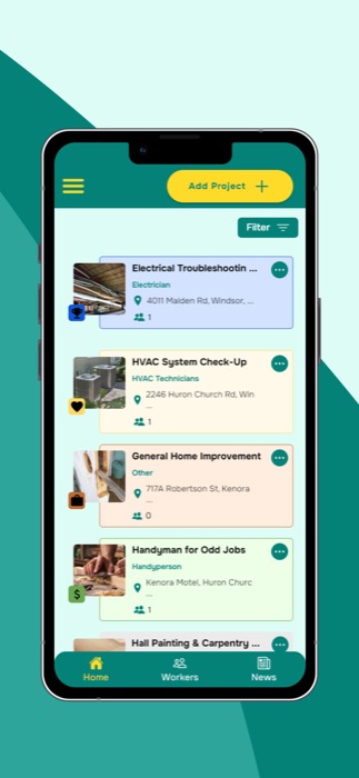 Woblu home feed - browse local projects